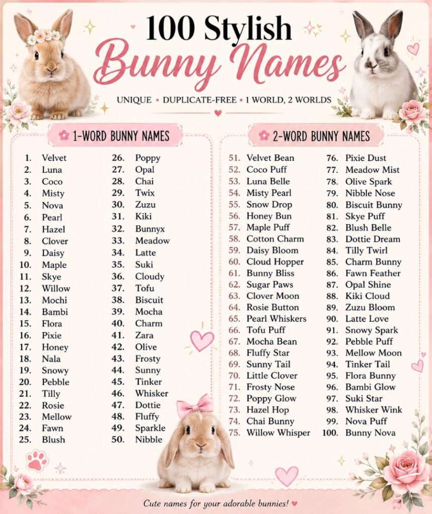 100 Stylish Bunny Names
