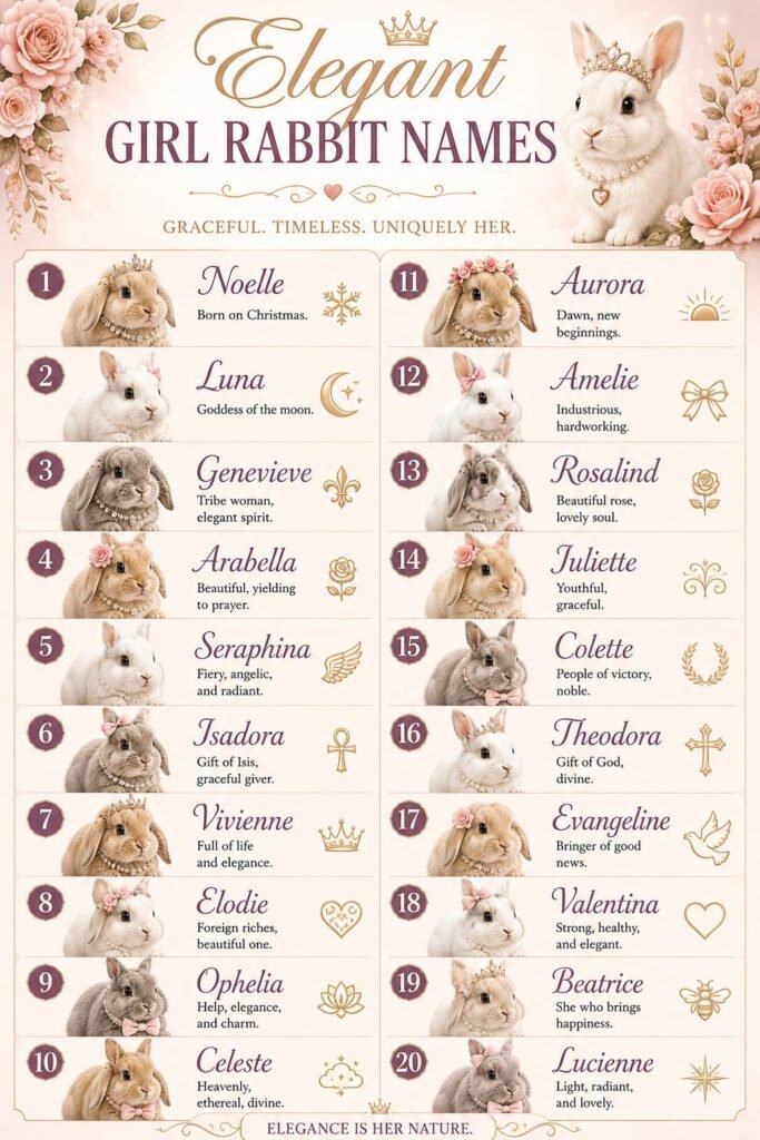 Elegant Girl Rabbit Names