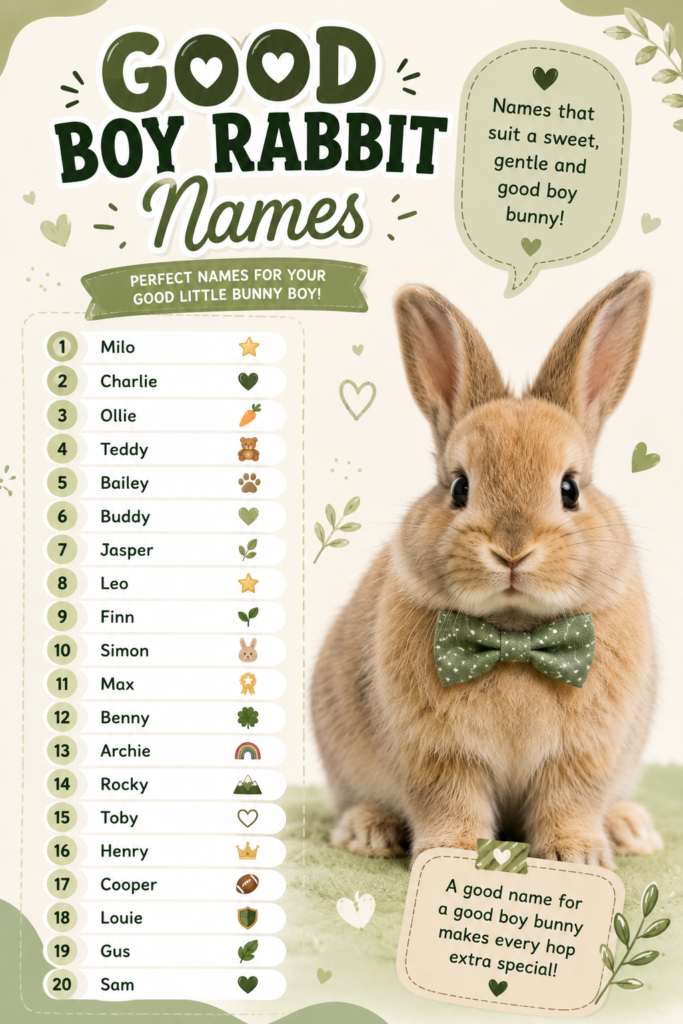 Good Boy Rabbit Names