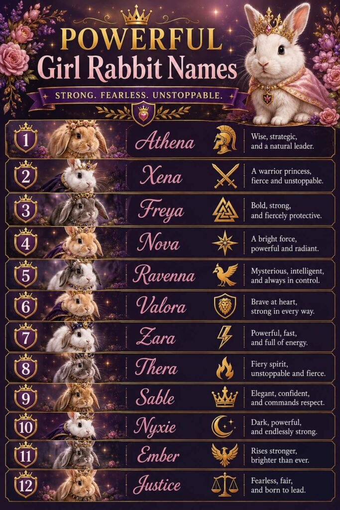 Powerful Girl Rabbit Names