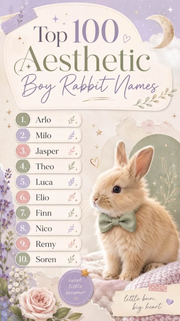 Top 100 Aesthetic Boy Rabbit Names
