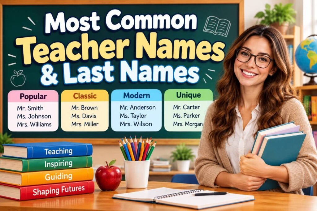 Most Common Teacher Names & Last Names