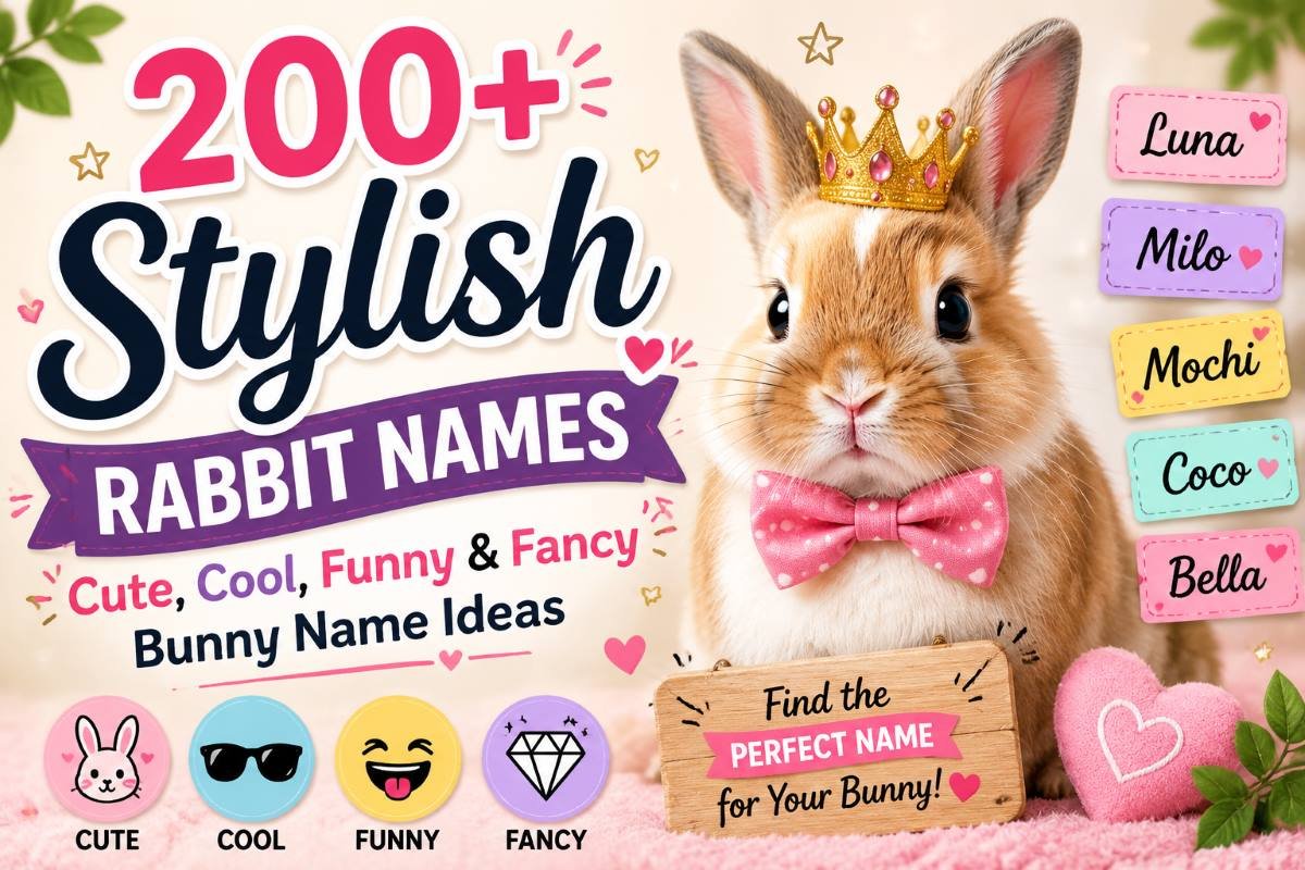 200+ Stylish Rabbit Names: Cute, Cool & Funny Bunny Name Ideas
