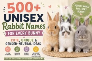 500+ Unisex Rabbit Names: Cute Gender-Neutral Bunny Names