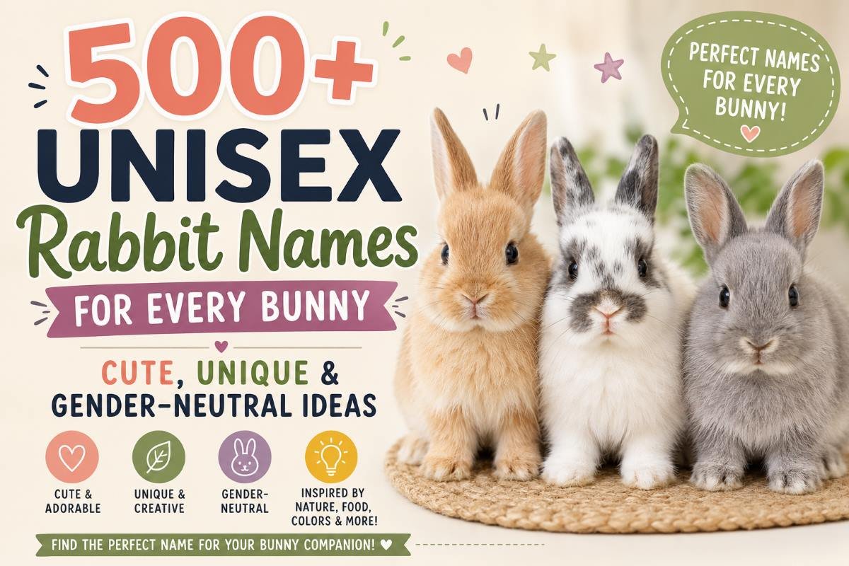 500+ Unisex Rabbit Names: Cute Gender-Neutral Bunny Names