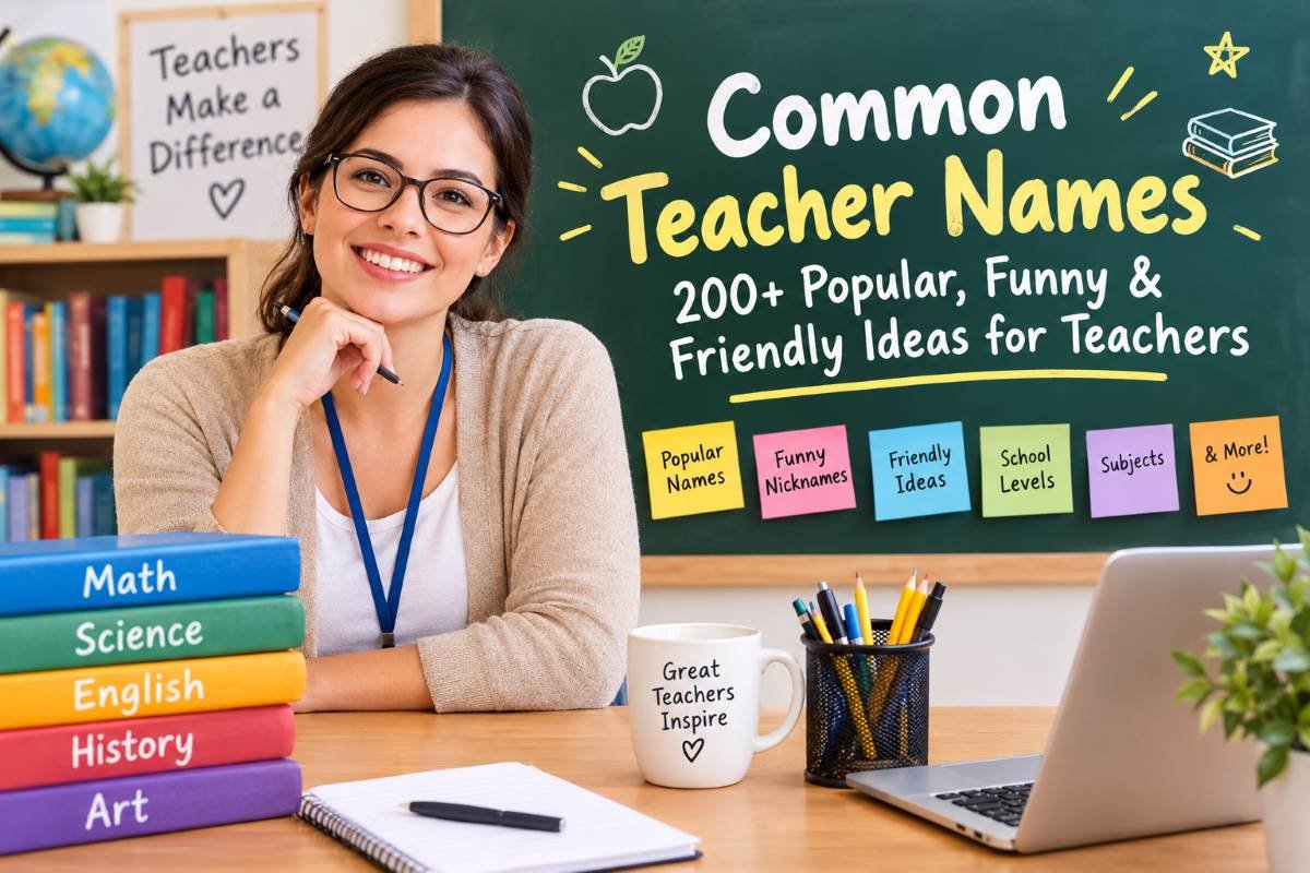 Common teacher names with popular, funny, and friendly ideas for teachers