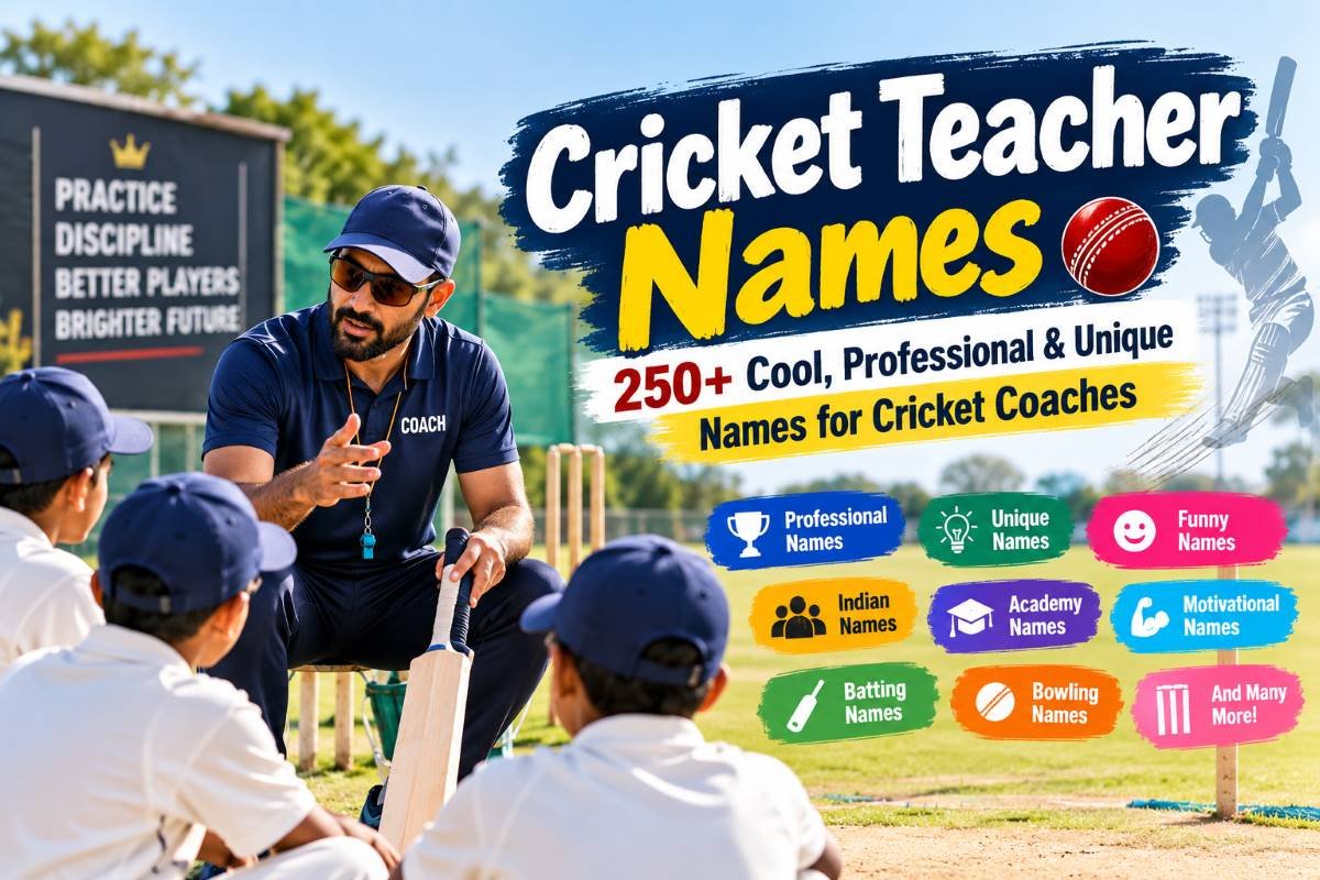 Cricket Teacher Names: 250+ Cool, Unique & Professional Ideas