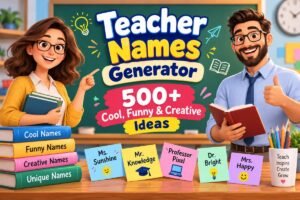 Teacher Names Generator: Random Teacher Name Generator