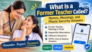 Former Teacher Name Meaning: Hindi & OPPO, Vivo Answers
